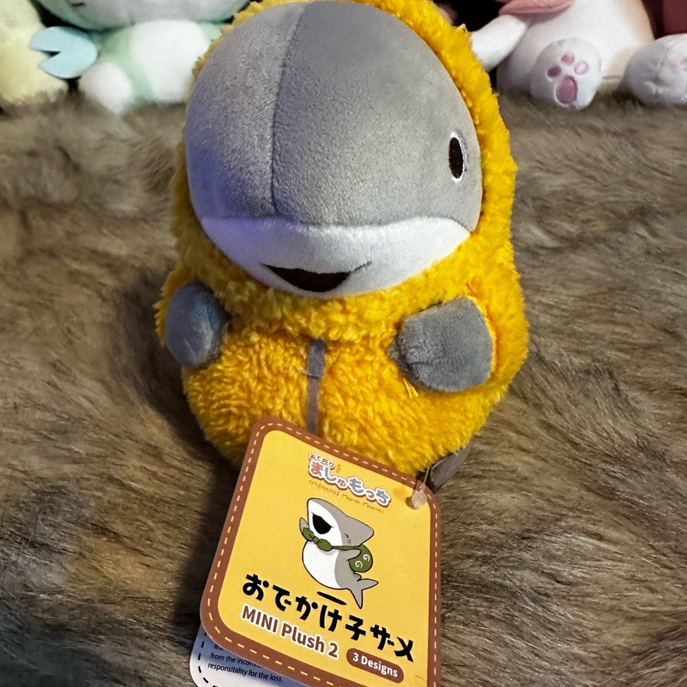 Yellow and Gray Mini Plush Toy